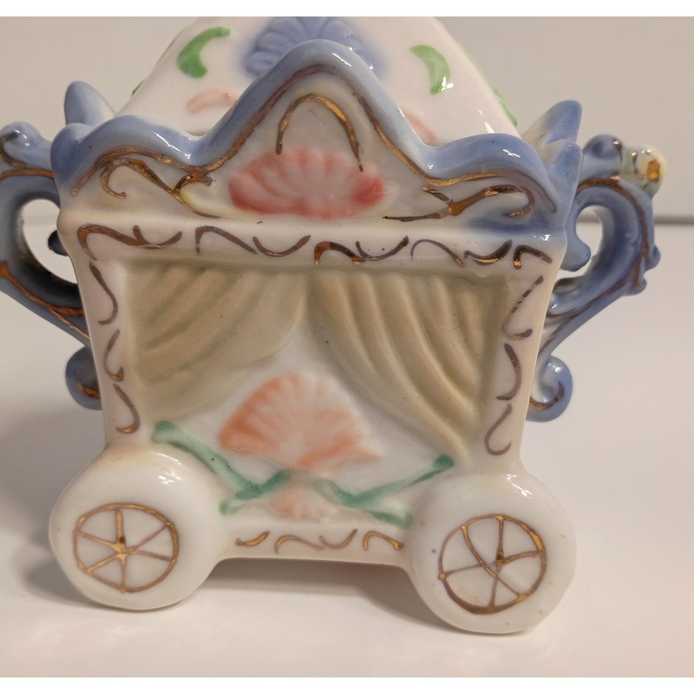 Precious Nursery Trinket Keepsake‎ Box Victorian Pastel Circus Wagon Theme - Picture 13 of 13